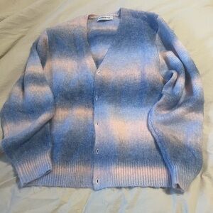 Maniere De Voir Blue and Pink Cardigan